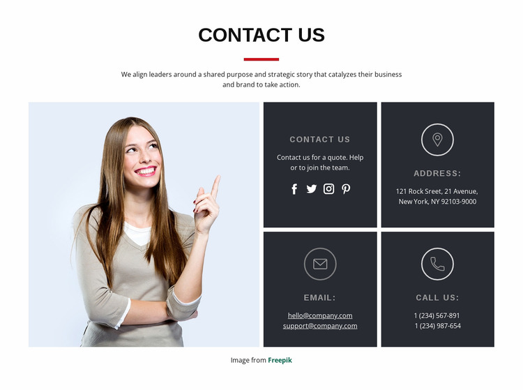 Start a project with us Website Mockup