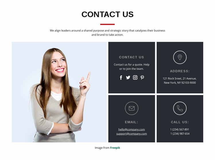 Start a project with us Website Template