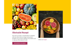 HTML-Website Für Obstsalat Rezept