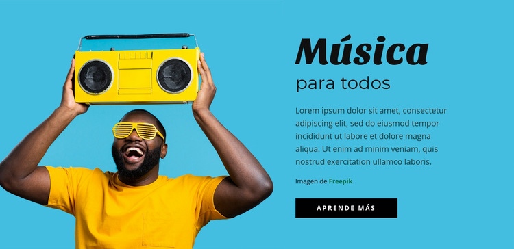 Musica para todos Creador de sitios web HTML