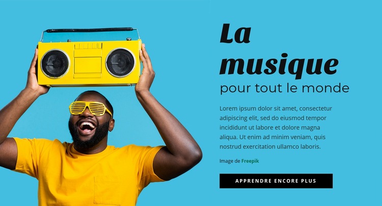 De la musique pour tous Modèles de constructeur de sites Web