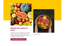 Recette De Salade De Fruits - Maquette De Site Web Créative Et Polyvalente