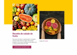 Page De Destination Polyvalente Pour Recette De Salade De Fruits