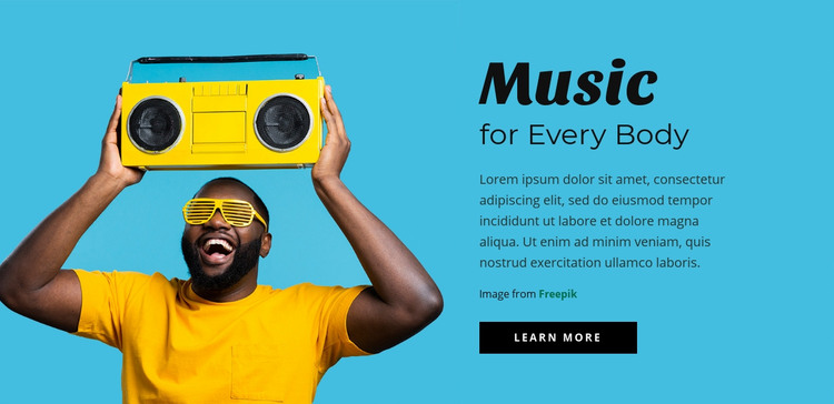 Music for everybody Homepage Design