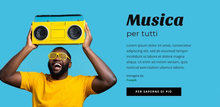 Musica per tutti Costruttore di siti web HTML