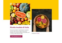 Ricetta Insalata Di Frutta: Modello Di Una Pagina Facile Da Usare