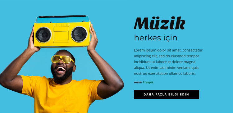 Herkes için müzik HTML Şablonu