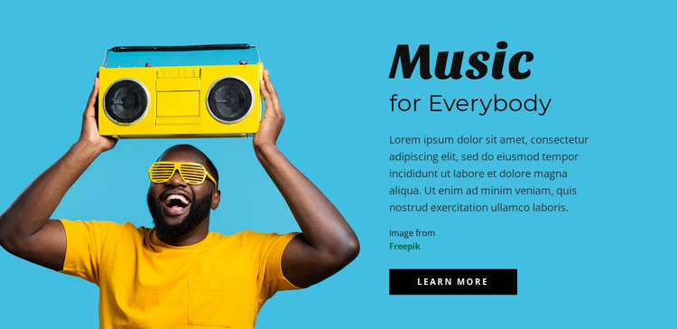 Music for everybody Website Builder Templates