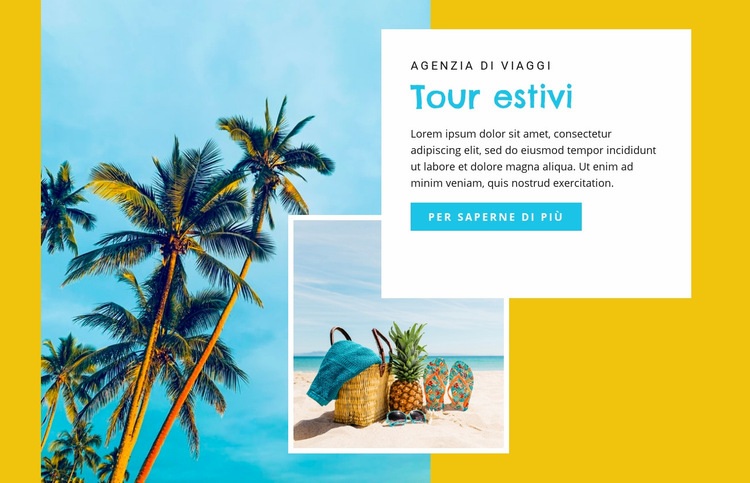 Laguna di Bora Bora Mockup del sito web