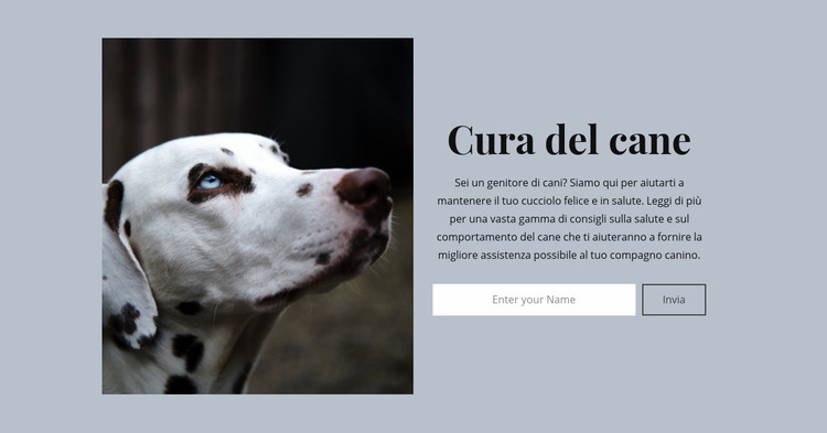 Cura del cane Modello Joomla