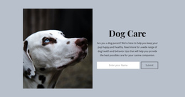 Most Creative One Page Template For Dog Care