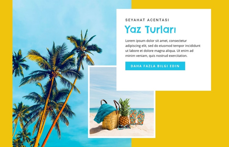 Bora Bora lagünü Web Sitesi Mockup'ı