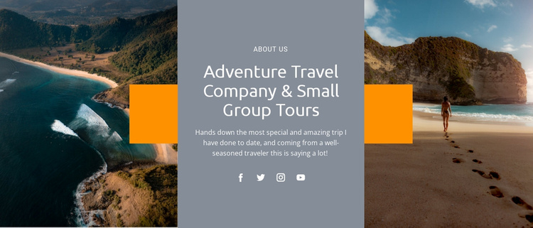 Travel group tours Landing Page