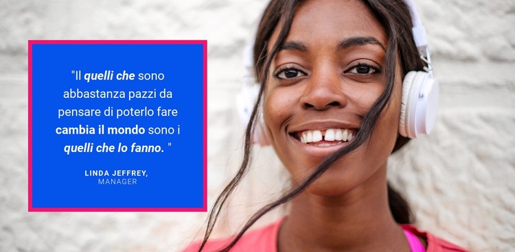 Testimonianze dei clienti sul rettangolo Modelli di Website Builder