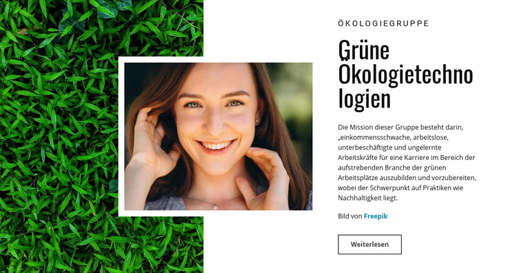 Grüne Ökologie Website-Vorlage