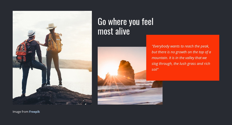 The journey changes you Homepage Design