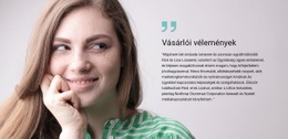 Reszponzív Websablon A Következőhöz: Az Ügyfelek Véleménye