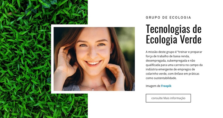 Ecologia verde Maquete do site