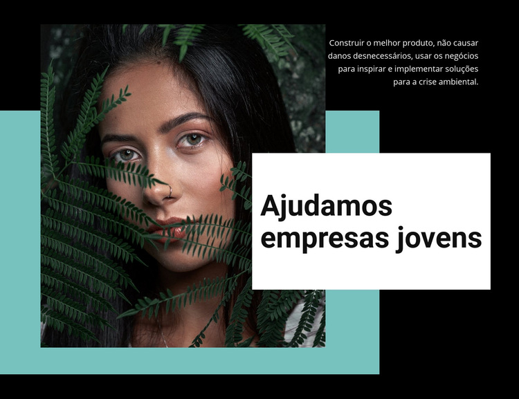 Ajude empresas jovens Modelo de site