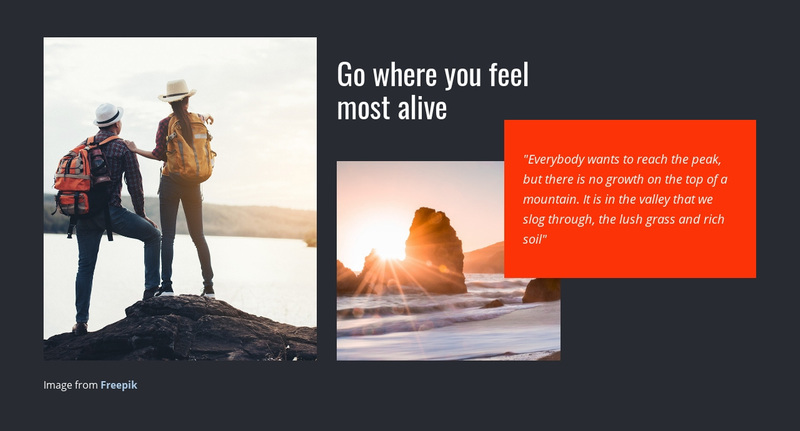 The journey changes you Squarespace Template Alternative