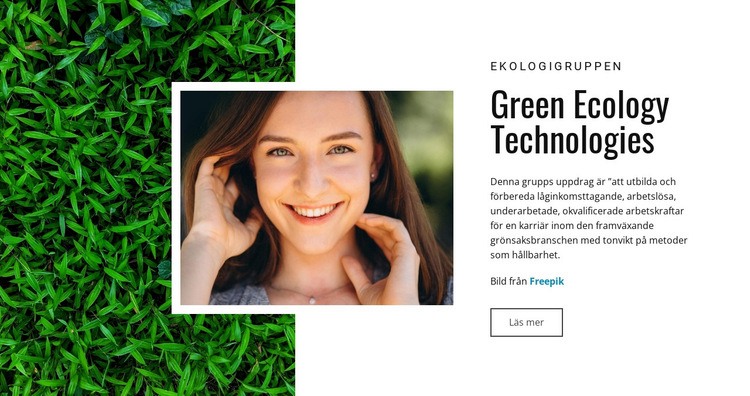 Grön ekologi CSS -mall