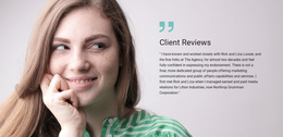 Responsive Web Template For Clients Reviews