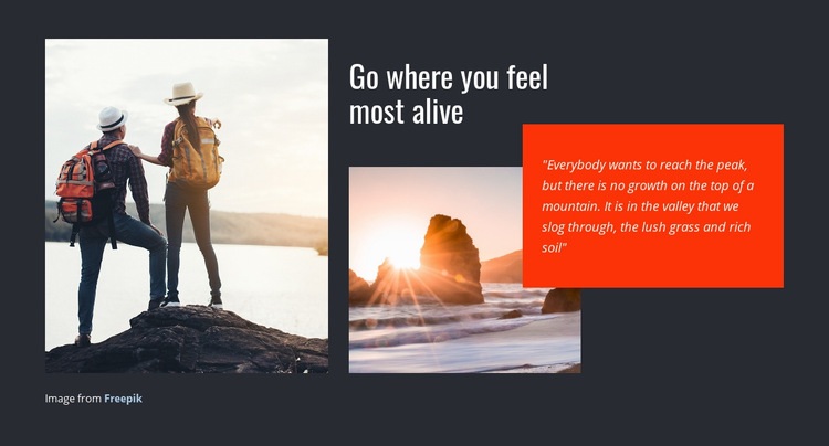 The journey changes you Webflow Template Alternative