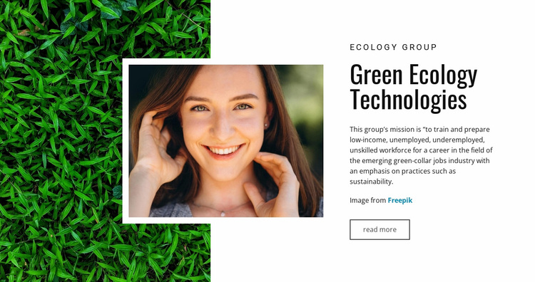 Groene ecologie Website ontwerp