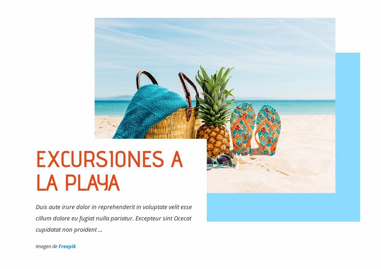 Impresionantes recorridos por la playa Maqueta de sitio web