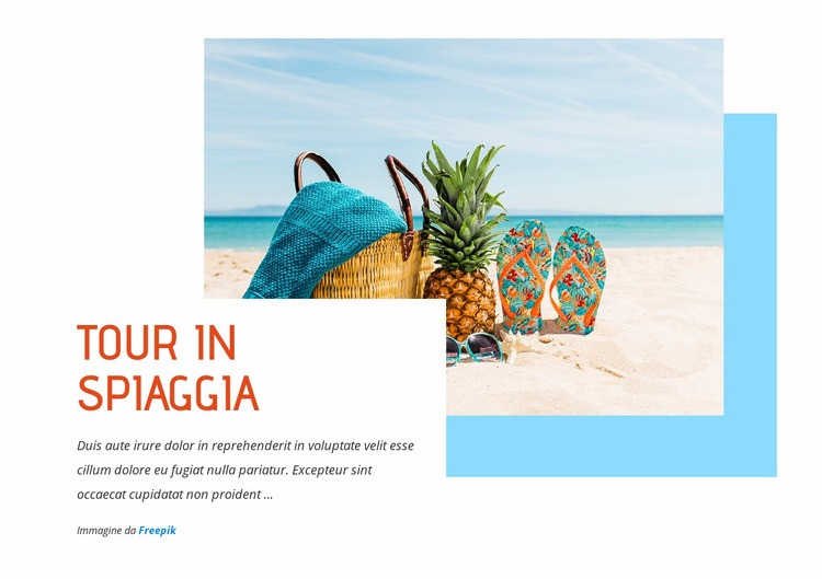 Tour mozzafiato sulla spiaggia Progettazione di siti web