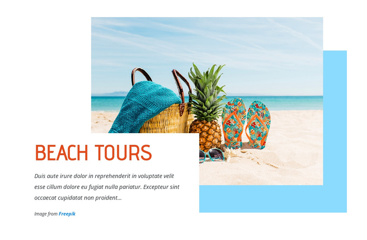 Breathtaking beach tours One Page Template