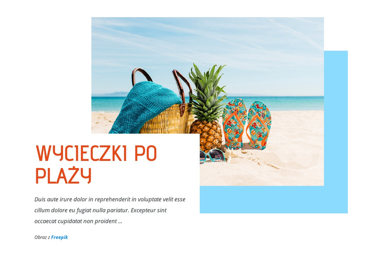 Zapierające dech w piersiach wycieczki po plaży Motyw WordPress