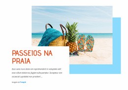 Passeios De Praia De Tirar O Fôlego - Designer Da Página De Destino