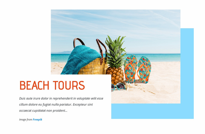 Breathtaking beach tours Web Page Designer