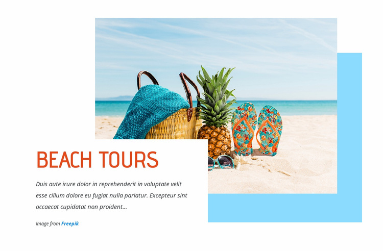 Adembenemende strandtochten Website ontwerp