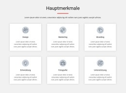 Hauptmerkmale - Vorlage Für Eine Seite