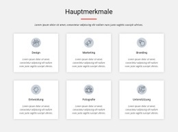 Hauptmerkmale - Website Creator HTML