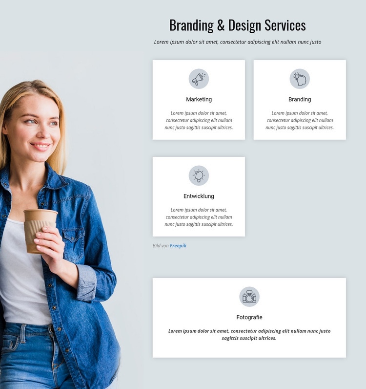 Digitaler Marketing-Service HTML Website Builder