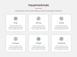 Hauptmerkmale - Zielseitenvorlage