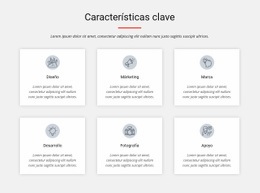 Características Clave - Maqueta De Sitio Web Profesional