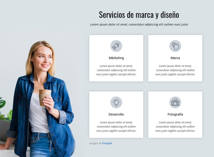 Servicio de marketing digital Maqueta de sitio web