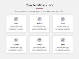 Características Clave - Plantilla Prémium