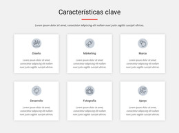 Plantilla De Diseño Para Características Clave