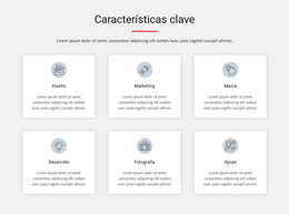 Características Clave - Plantilla De Página De Destino