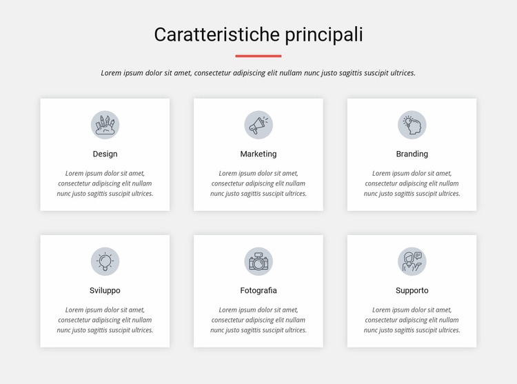 Caratteristiche principali Modello Joomla