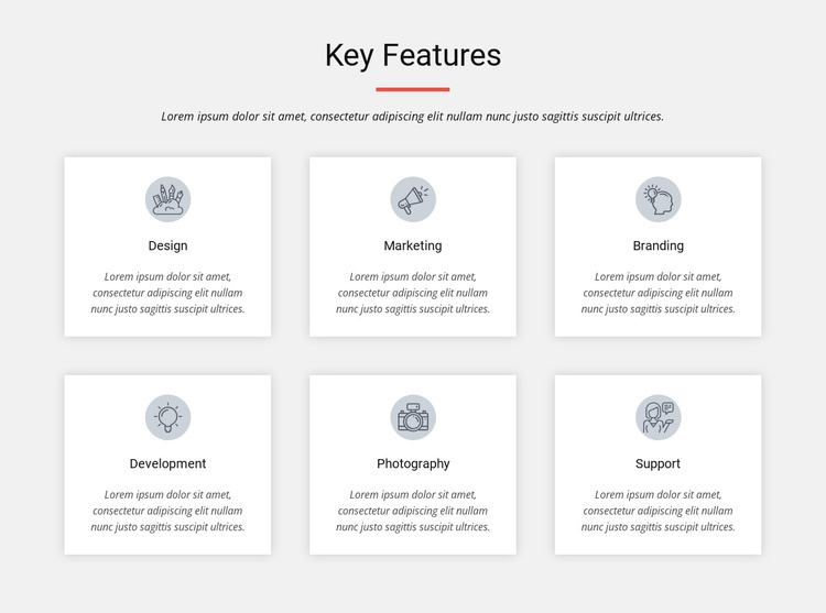 Key features Joomla Template