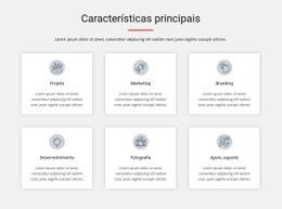 Características Principais - Maquete De Site Profissional