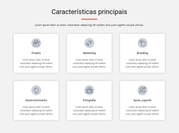 Site Da Página Para Características Principais