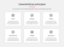 Modelo De Design Para Características Principais