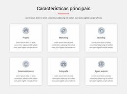 Modelo Joomla Para Características Principais